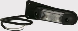 Žymėjimo lemputė LED, 0,8/1,7 W, stačiakampė, 12-24 V, raudona/balta, 139x35x35 mm, 4 LED, Kramp
