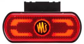 Gabaritinis žibintas LED, raudona, stačiakampė, 12-24V, 133,8x53x25mm, "SAFETY LINE", Kramp
