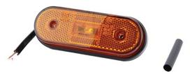 Gabaritinis žibintas LED, stačiakampė, 12/24V, oranžinė, tvirtinama varžtais, 119x35x46mm