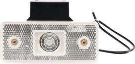 Gabaritinis žibintas LED, stačiakampė, 12/24V, skaidri, tvirtinama varžtais, 116x21x66mm, Waś