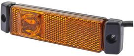 Gabaritinis žibintas LED, 1,20 W, stačiakampė, 24 V, geltona, tvirtinama varžtais, 130x32 mm, greitasis ryšys, 1 LED, Hella