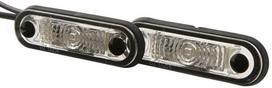 Gabaritinis žibintas LED, 0,50 W, stačiakampė, 12/24 V, balta, tvirtinama varžtais, 79x1 LED, "Hella