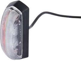 Gabaritinis žibintas LED, 4W, stačiakampio formos, 12V, raudona/balta, tvirtinama varžtais, 92x37x42mm, 4 LED, Hella