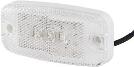 Gabaritinis LED žibintas, stačiakampio formos, 9/36 V, balti, tvirtinami varžtais, 111x20x51 mm, 3 šviesos diodai, "Hella ValueFit