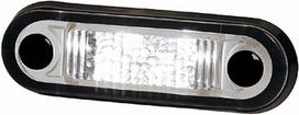 Gabaritinis žibintas LED, 0,50 W, stačiakampė, 12/24 V, balta, tvirtinama varžtais, 84x2 LED, "Hella