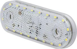 Gabaritinis žibintas LED, stačiakampė, 12/24V, balta, tvirtinama varžtais, 114x25x40mm, Waś