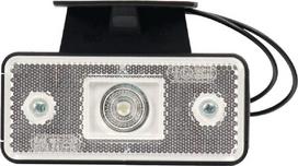 Gabaritinis žibintas LED, stačiakampė, 12/24V, balta, tvirtinama varžtais, 116x66mm, Waś