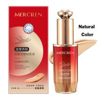 MERCILEN Kordicepso odos maitinamasis plunksnas Flawless Foundation 30g drėkinamasis maskuojamasis blizginantis ilgai išliekantis nenuvalantis makiažo BB kremas