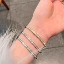 Žvaigždėto dangaus titano plieno apyrankė moterims - Visi deimantai, Nekenkiančios mados tendencija, Europietiškas ir amerikietiškas stilius Steel
