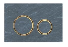 Geberit Sigma21 vandens nuleidimo mygtukas, Mustang Slate/brass, 115.652.JM.1
