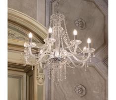 Ideal Lux - Krištolinis sietynas ant grandinės AMADEUS 8xE14/40W/230V diametras 80 cm permatoma