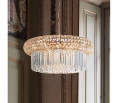 Ideal Lux - Krištolinis sietynas ant grandinės NABUCCO 12xE14/40W/230V diametras 60 cm auksas