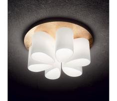 Ideal Lux - Lubinis šviestuvas DAISY 6xE27/52W/230V diametras 60 cm auksas/balta