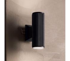 Ideal Lux - Lauko sieninis šviestuvas BASE 2xGU10/28W/230V IP44 juoda