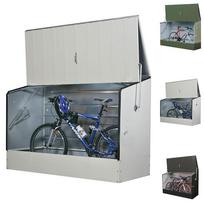 METALINĖ DVIRAČIŲ SAUGYKLA „STANDART“ 196X89X133 CM : Grindys - Be grindų, Komplektacija - Be spynos, Modelis - Su pakeliama rampa, Spalva - Antracitas