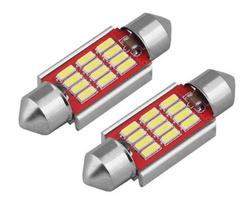 LED lemputės CANBUS 12SMD 4014 Festoon 36mm 12V/24V, 2vnt, AMIO