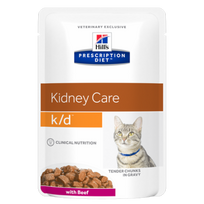 Hill's PD Feline k/d Chicken pouch konservai katėms 12 x 85g
