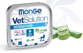 MONGE VETSOLUTION DERMATOSIS  Konservas Katėms  ( Dermatozei gydyti ) 100 g