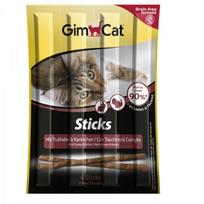 GimCat Sticks begrūdės lazdelės, su kalakutiena ir triušiena (4 vnt)