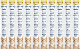 GimCat Sticks begrūdės lazdelės, su lašiša ir upėtakiu (10 vnt)