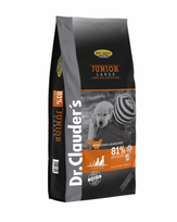 DR. CLAUDER'S JUNIOR LARGE Subalansuotas sausas ėdalas. Tinka jauniems didelių ir labai didelių veislių šunims  nuo 8 savaičių. - 12 Kg