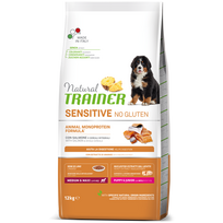 Natural Trainer DOG SENSITIVE NO GLUTEN PUPPY&JUNIOR M/M su Lašiša - 3 Kg