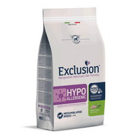 EXCLUSION HYPOALLERGENIC DIDELIŲ VEISLIŲ ŠUNIMS SU VABZDŽIAIS IR ŽIRNELIAIS - 12 Kg