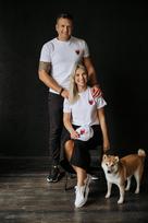 Balti unisex marškinėliai su BEST FRIENDS logotipu - L