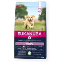 Eukanuba Base sausas pašaras didelių veislių šuniukams su ėriena ir ryžiais, L - 2,5 Kg