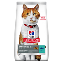HILL'S SP Feline sterilised adult cat tuna sausas maistas suaugusioms sterilizuotoms katėms su tunu - 3 Kg