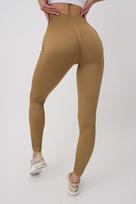 Sportiniai tamprės su rievėtu raštu LEGGINGS RIB Giulia su modeliuojančia siūle gale, spalva ermine, L/XL