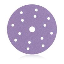 Šlifavimo popieriaus diskeliai Smirdex 740 Ceramic Line, 150 mm, 15 skylių, su veliūru : grudetumas - 100