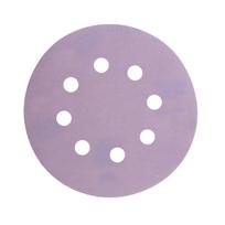Šlifavimo popieriaus diskeliai Smirdex 740 Ceramic Line, 125 mm, 8 skylės, su veliūru : grudetumas - 120