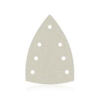 Trikampis šlifavimo lapelis SMIRDEX 510 White Line, 100x147x147 mm, 7 skylės, su veliūru : grudetumas - 60