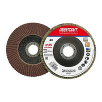 Lapelinis šlifavimo diskas ORIENTCRAFT medienai, metalui, 125x22,23 mm, tiesus, 116.00AF : grudetumas - 60