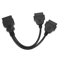 16?Kaištis OBD2 kabelis 1?prie?2 prailginimo skirstytuvo automobilio diagnostikos jungties adapteris, 11,8 colių prailginimo ilgis