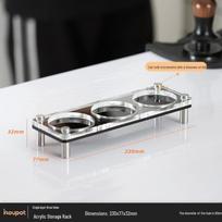 Acrylic Double-Layer Coffee Utensil Rack for 51/53/58mm Tamper & Powder Distributor