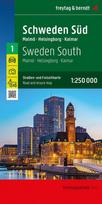Schweden Süd, Straßen- und Freizeitkarte 1:250.000, freytag & berndt: Malmö - Helsingborg - Kalmar, Camping- und Stellplätze, Blatt 1