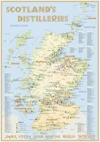 Whisky Distilleries Scotland - Poster 70x100cm Standard Edition: The Scottish Whisky Landscape in Overview