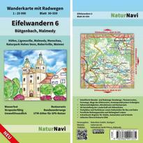 Eifelwandern 6 - Bütgenbach, Malmedy: Wanderkarte mit Radwegen, Blatt 30-559, 1 : 25 000, Höfen, Ligneuville, Malmedy, Monschau, Naturpark Hohes Venn, Robertville, Waimes