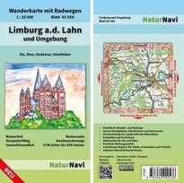 Limburg a.d. Lahn und Umgebung 1 : 25 000, Blatt 43-558: Wanderkarte mit Radwegen, Elz, Diez, Hadamar, Hünfelden