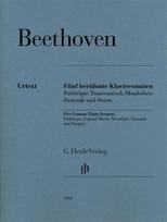 Fünf berühmte Klaviersonaten op. 13, op. 26, op. 27 Nr. 2, op. 28 und op. 31 Nr. 2: Instrumentation: Piano solo