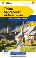 Kümmerly+Frey Wanderkarte 26 Ticino, Sopraceneri 1:60.000: Mit Lugano und Lago Maggiore. Wetterfest, matt laminiert und mit free Download
