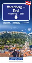 Kümmerly+Frey Regional-Strassenkarte Vorarlberg, Tirol 1:175.000: Mit Vorarlberg und Tyrol. Inkl. Ortsverzeichnis und Reiseinformationen. Matt laminiert