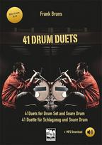 41 Drum Duets: 41 Duette für Schlagzeug und Snare Drum Spielbuch dt./engl. mit Vorübungen und MP3