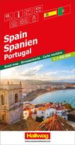 Hallwag Strassenkarte Spanien, Portugal 1:1 Mio.: Mit Portugal. Inkl. Transitpläne, Ortsverzeichnis und Reiseinformationen