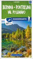 Kümmerly+Frey Wanderkarte 47 Bernina, Pontresina, Val Poschiavo 1:40.000: Mit Val Poschiavo. Wetterfest, matt laminiert und mit free Download