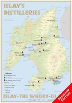 Whisky Distilleries Islay - Poster 42x60cm - Premium Edition: The Whiskylandscape in Overview - Maßstab 1 : 82.000