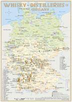 Whisky Distilleries Germany-Austria-Switzerland - Tasting Map: Laminierte Tischkarte - Format 21 x 30 cm