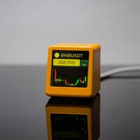 Nerdminer Bitcoin kriptovaliuta, akcijos, ateities sandoriai, valiutos kursas, kainų sekimo žymeklis, laiko laikrodžio orų ekranas